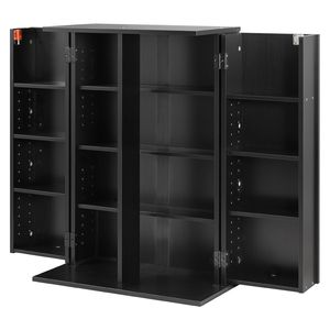 Mobiletto Portaoggetti a 4 Ripiani 24.02 X 14.49 X 33.31 Organizer per DVD CD Libri nel Soggiorno - Product Image 1