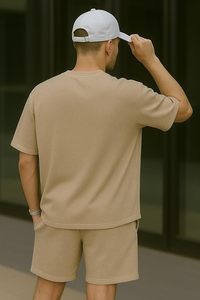 Casual Men's <b>Pyjama</b> Set Regular Fit Stylish Round Neck T-Shirt and Shorts CasualWear Night Suit Wear Set <b>for</b> Man - Product Image 3