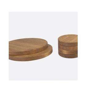 Custom Logo Handmade Modern Design Mandala Wood Coasters Dripping Stone Pads with Round Holder for <b>Table</b> or Gifts - Product Image 3