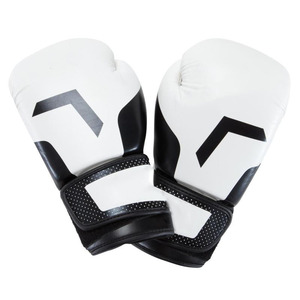 Gants de boxe en cuir blanc, fermeture à lacets, sangle de poignet réglable, équipement d'entraînement respirant pour adultes, unisexe, logo personnalisable - Product Image 1