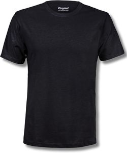 T-shirts en tissu Dobby polyester/coton à col rond, personnalisables, pour hommes et femmes, coupe classique, vente en gros d'usine - Product Image 2