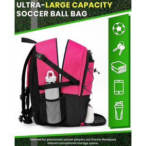 Sacs à dos de football avec personnalisation de marque, sacs d'équipe sportive, sacs à dos d'entraînement pour joueurs, fabrication OEM, exportation du Pakistan, fournisseur - Product Image 3