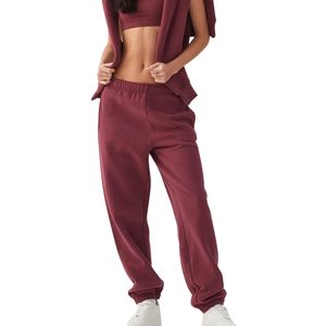 Pantalones Deportivos de Felpa para Mujer, Cintura Alta, Logotipo Personalizado, Algodón, Corte Holgado, Casuales, para Gimnasio, Venta al Por Mayor OEM - Product Image 5