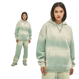 Sudadera con Capucha Vintage para Hombre, de Poliéster y Algodón, Estilo Urbano, Talla Grande, Lavado Ácido, Sudadera Lisa para Hombre - Product Image 3