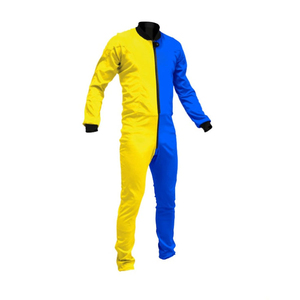 Combinaison de plongée unisexe color block à manches longues, col montant, imperméable, toutes saisons, adulte, jaune et bleu, en Spandex et Nylon, épaisseur 7,0 mm, avec protection poitrine - Product Image 1