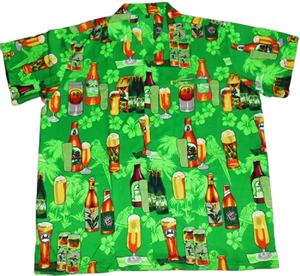เสื้อฮาวายพิมพ์ลาย,เสื้อฮาวายพิมพ์ลายขวดเบียร์ดีไซน์ล่าสุด - Product Image 1