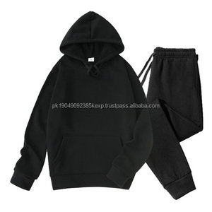 Conjunto Deportivo de 2 Piezas para Hombre, Sudadera con Capucha Gruesa y Pantalones, Ropa Deportiva Cálida, Estilo Hip Hop - Product Image 1