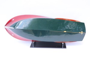 Modèle de bateau rapide italien en bois peint à la main RIVA ARISTON DARK BLUE HULL, sur pied, personnalisé, cadeau d'affaires, collection - Product Image 6