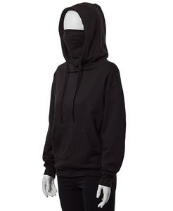 Sweat-shirt à capuche en molleton Street Fleece avec logo brodé personnalisé, col montant, masque chaud, design 2021, printemps, thermique, 100% coton - Product Image 4