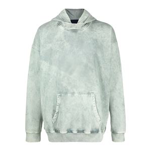 Sweat à capuche oversize délavé pour homme, style streetwear vintage, en molleton, coupe décontractée, mode urbaine, vente en gros OEM - Product Image 4