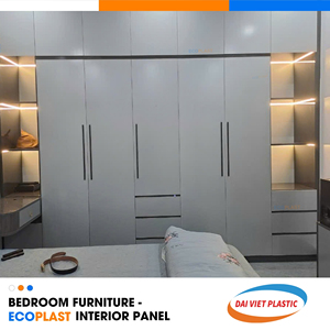 Ensemble de meubles de chambre à coucher résistants au feu Panneau intérieur en PVC Vietnam Premier Factory for Interiors - Product Image 4