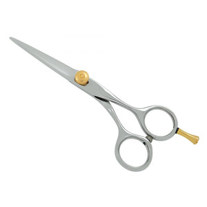 Tijeras de Barbero Profesionales Recién Llegadas, Color Dorado Personalizado, Tornillo de Ajuste, Acero Inoxidable de Alta Calidad, Afiladas, para Mano Derecha - Product Image 1