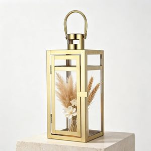 Lanterne en métal haut de gamme pour bougie, idéale pour la maison, le jardin, la terrasse, les mariages, les événements, comme centre de table décoratif, vente en gros, export, décoration - Product Image 1