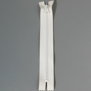 Fermeture éclair en résine blanche imperméable, très vendue, 5 #   Fermeture éclair en résine à extrémités fermées, fermeture éclair en plastique pour vêtements - Product Image 5