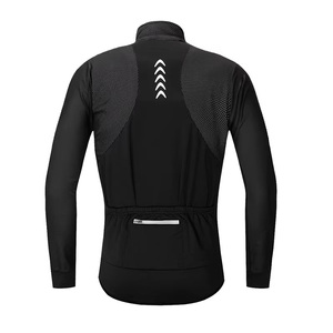 Veste de cyclisme softshell pour homme, polaire thermique, coupe-vent, réfléchissante, manches longues, veste de vélo, vert fluorescent noir OEM - Product Image 4