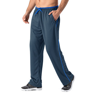Men's Navy Blue Sweatpants Elastic Waist <b>Drawstring</b> Side Pockets Lightweight Breathable Casual Summer Wear - Product Image 1