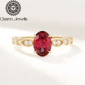 Bague de fiançailles classique pour femme Charm_Jewells en or 18 carats plaqué or, sertie de moissanite ovale, certifiée IGI, 3g - Product Image 3