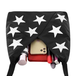 Bolso de Cuero Genuino Nappa Personalizado, Detalle de Estrella en Nappa Negro, Marca Privada OEM/ODM, Estilo Punk Urbano, Venta al Por Mayor - Product Image 5