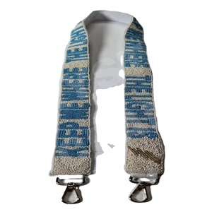 Sangles de sac de perles de rocaille en or blanc personnalisées 'Hook Em Horns' Accessoire à la mode Sangle de sac à main perlée pour tenues à la mode - Product Image 1