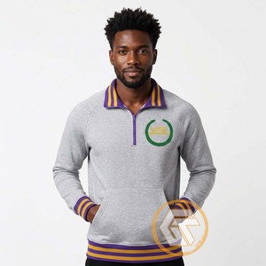 Sudadera de Hombre con Ribete Amarillo, Logotipo Bordado, Bolsillo Delantero, Corte Regular, Informal, para Invierno, 100% Algodón, Secado Rápido - Product Image 3