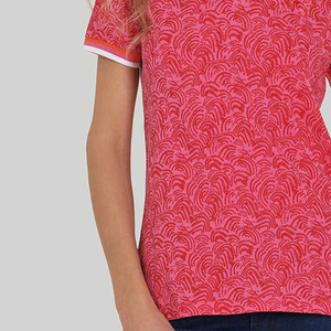 REBA SPORTS IMPEX Camiseta de Manga Corta para Mujer, Color Morado, Tejido de Punto, Transpirable, Poliéster, Secado Rápido, Ropa Casual - Product Image 6