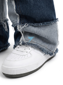 Jean en denim pour homme, coupe droite, décontracté, motif uni, respirant, mi-lourd, coupe ample, vêtement de haute qualité pour l'hiver - Product Image 5