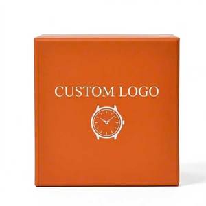 Custom Logo Recyclable Rigid <b>Square</b> Paperboard <b>Gift</b> <b>Boxes</b> for Watch Jewelry with Custom Shape Hot Stamping Design Sponge Liner - Product Image 3