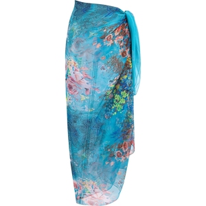 Pareo de playa de chifón para mujer, con abertura alta, para vacaciones, traje de baño, pareo, pareo de bikini, pareo de baño tipo pareo - Product Image 2