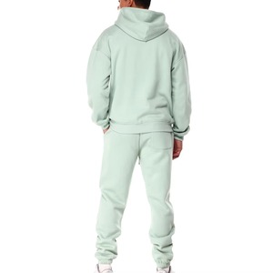 Custom 400 GSM French Terry Hoodie and <b>Sweatpants</b> <b>Set</b> Oversized Streetwear Tracksuit Puff Print OEM Factory Unisex <b>Set</b> - Product Image 3