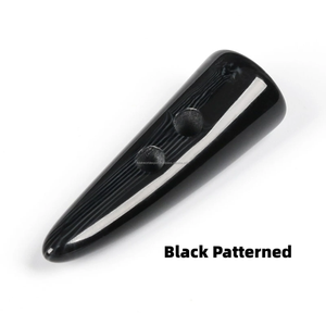 Botón de palanca de cuerno de buey de búfalo pulido hecho a mano para accesorios de ropa palanca de 2 agujeros con logotipo de abrigo para decoración de FWE - Product Image 4