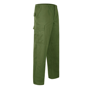 Pantalones de uniforme de guardia de seguridad personalizados color verde oliva con cierre de botones a presión, pantalones de trabajo de seguridad de longitud completa para hombre - Product Image 5