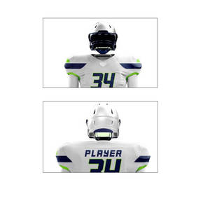 Maillot de football américain personnalisé pour joueur, blanc et rouge, col en V, impression numérique 23, anti-humidité, respirant, manches courtes - Product Image 5