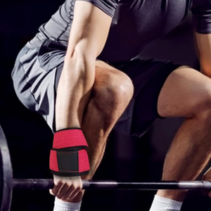 Sangle de soutien du poignet réglable en polyester écologique rose avec fermeture auto-agrippante antidérapante unisexe pour l'entraînement musculaire et la musculation - Product Image 4