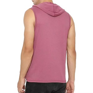 Athletic <b>Workout</b> Casual <b>Hoodies</b> Quick Dry Custom Logo Fitness Solid Color Cotton Gym Short Sleeves men's <b>hoodies</b> - Product Image 4