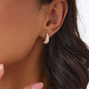 Pendientes de Aro con Moissanita en Forma de Lágrima de Oro de 14K, Clásicos de Plata de Ley 925 con Baño de Oro de 14K, Joyería Fina para Mujer, Pendientes de Moda - Product Image 3