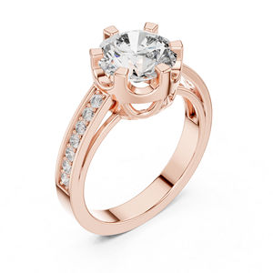 Anillo de Oro Amarillo de 14K con Diamante Cultivado en Laboratorio, para Uso Diario, para Mujer |   Diamante Cultivado Nuevo - Product Image 6