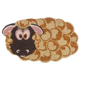 Tappetini per porte in fibra di cocco a forma di pecora tappetini per porte d'ingresso per camera dei bambini giocosi qualità affidabile produttore leader di tappetini per porte