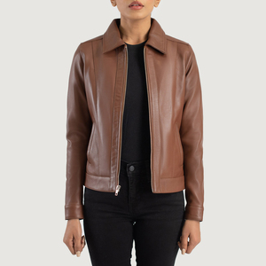 Unique Hot Selling Design Women's genuine leather jacket Casual Wear Adult Size Women Leather Jacket Unique - Product Image 5