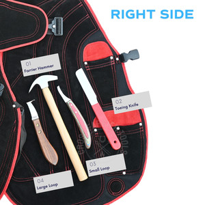 Kit de Herramientas de Herrador con Cuchillo de Lazo Grande, Alicates para Pezuñas, Extractor de Clavos, Herramienta para Clavar Herraduras, Martillo de Herrador, Cuchillo para Dedos y Lazo para Abscesos - Product Image 4