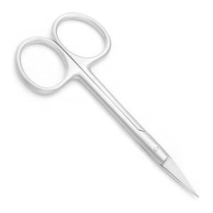 Petit ensemble de ciseaux à ongles en acier inoxydable 2 pièces avec lames courbées et kit de soin des cuticules pour usage esthétique - Product Image 5