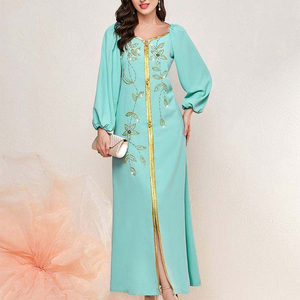 Nouvelle Robe de Luxe 2026 Dubaï, Abaya Modeste, Vente en Gros, Abaya Femme Élégante, Robe Abaya Musulmane Luxueuse Brodé - Product Image 6