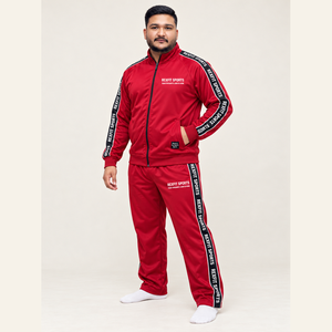 Conjunto Deportivo para Hombre con Cintas Laterales, Chaqueta con Cierre y Pantalones de Tejido Liso, Personalizable con Bordado e Impresión, Ropa de Invierno - Product Image 2