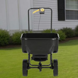 Spargitore per Trasmissione di Prodotti Agricoli da 70 libbre, con 15 Livelli di Regolazione, Spargitore a Spinta Manuale per Prato, 8 Pneumatici All-Terrain per Fertilizzanti - Product Image 6