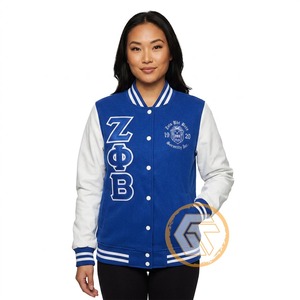 เสื้อแจ็คเก็ต Zeta Phi Beta แบบสั่งทำพิเศษจาก GREEK TREASURES เสื้อผ้าสำหรับชมรมนักศึกษา คุณภาพสูง ผ้าฝ้าย 100% น้ำหนัก 220 กรัม ระบายอากาศได้ดี แห้งเร็ว - Product Image 1