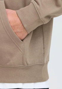 Sweat à capuche essentiel uni pour homme en molleton de coton avec poche kangourou et capuche ajustable, style streetwear décontracté - Product Image 3