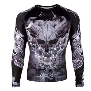 เสื้อรัดกล้ามเนื้อแขนยาวผู้ชาย OEM ผ้าฝ้าย 100% สั่งทำพิเศษสำหรับออกกำลังกาย พร้อมโลโก้สั่งทำ สำหรับขายออนไลน์ในราคาประหยัด - Product Image 1