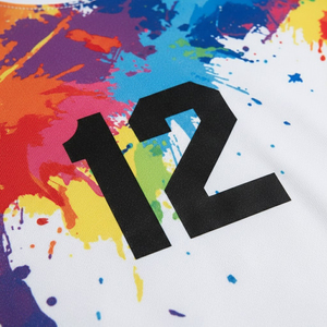 Custom Sublimation Soccer Uniform <b>Sets</b> Breathable Teamwear Football Jersey And Shorts Men Fast Dry OEM <b>Paint</b> Splatter Sportswear - Product Image 5