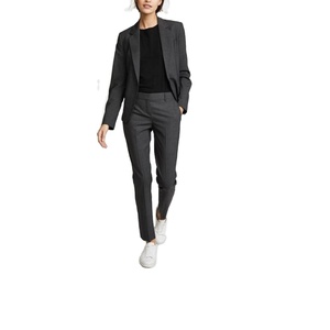 Precio de fábrica, moda, alta calidad, algodón, satén, Pantalones de mujer, pantalones ajustados, Frente plano, estilo Cargo, logotipo verde para primavera - Product Image 6