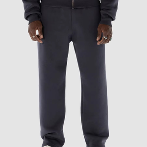 Unisex Umweltfreundliche Kapuzen-Jogginghose im 2-in-1-Design, Freizeithose in voller Länge mit elastischem Bund, 100% Baumwolle, mittelschwer, für den Herbst, mit seitlichen Taschen - Product Image 4