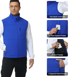 Chalecos Softshell Personalizados para Hombre, Estilo Urbano, Color Azul, Sin Mangas, 100% Poliéster, Corte Regular, para Senderismo y Actividades al Aire Libre - Product Image 3